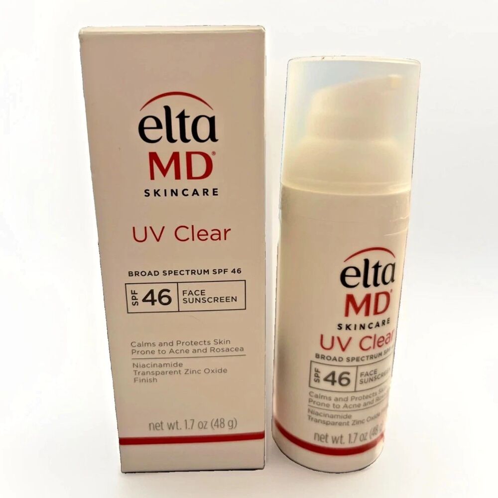 Elta MD UV Clear Broad Spectrum SPF 46 Facial Sunscreen 48g 1.7oz EXP 8/26